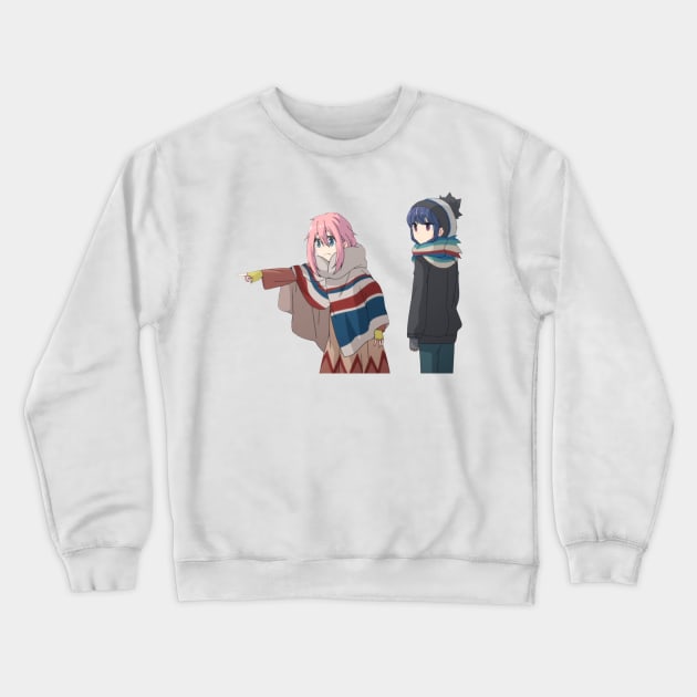 Rin and Nadeshiko Hanging Out Crewneck Sweatshirt by KokoroPopShop